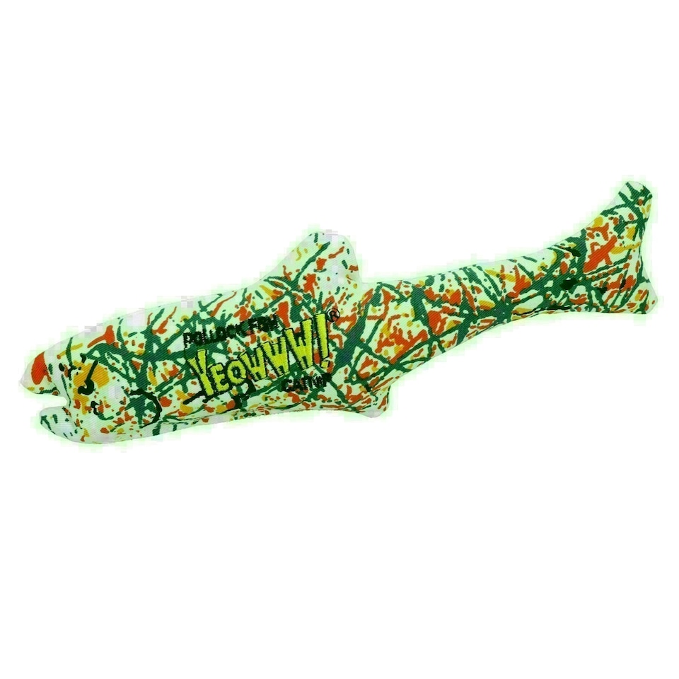 image 1 of 1PK Yeowww Interactive Catnip Pollock Fish Cat Toy Play Toy Cat Gift