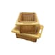 image 1 of 2 x Pull Out Wicker Kitchen Baskets 400mm Brown