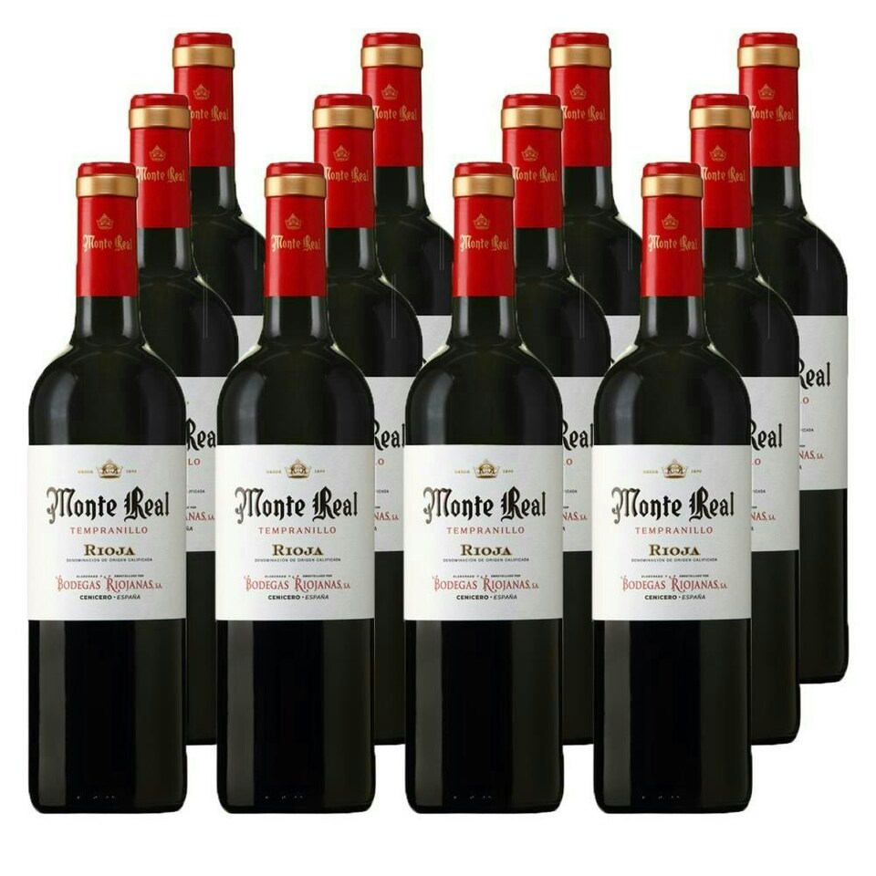 Case of 12 Monte Real Tempranillo 75cl Red Wine