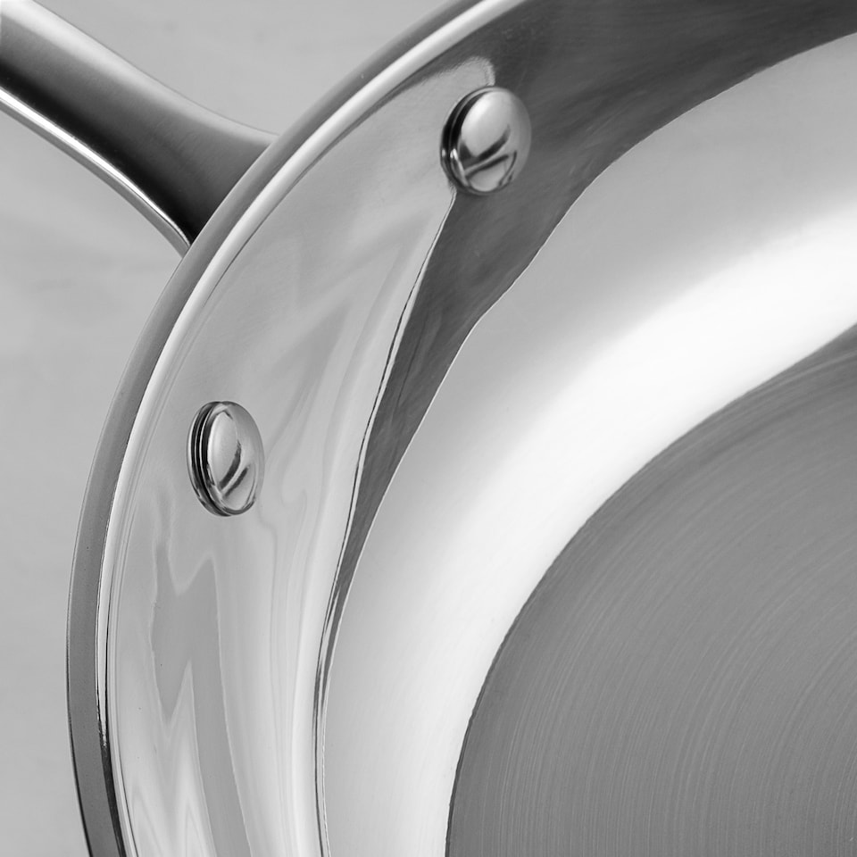 image 1 of Prochef 28 cm Stainless Steel Frying Pan All Hob Dishwasher & Oven Safe