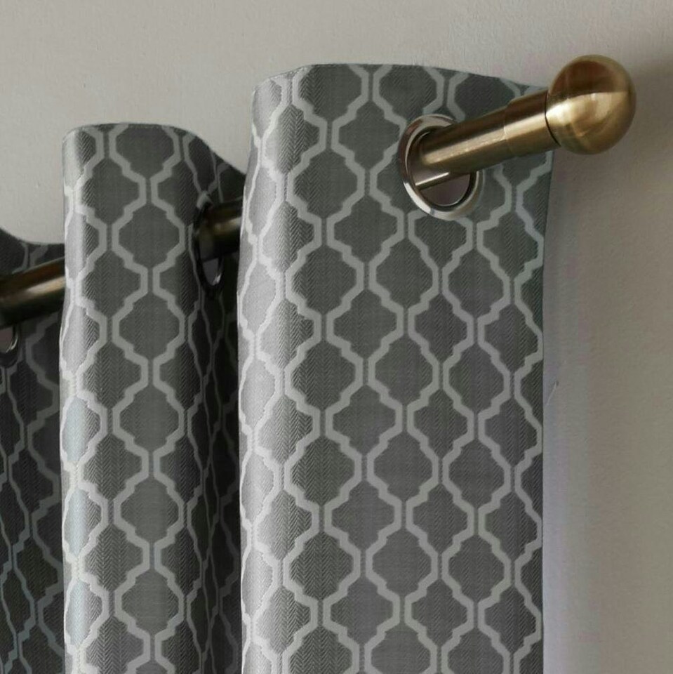 image 1 of Wold Ring Top Lined Curtains - 168cm x 137cm - Latte