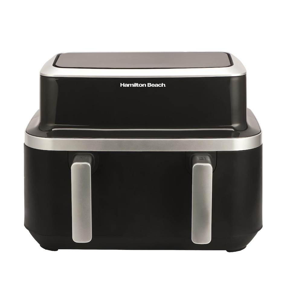 image 1 of Hamilton Beach Air Fryer, 9L, Dual, VisionCook, 2600W, Vision Window, 10 One Touch Presets, Vortex Technology, Match Cook, Smart Finish, Dishwasher Safe, Roast, Bake, Dehydrate, Black - HB700VCGS