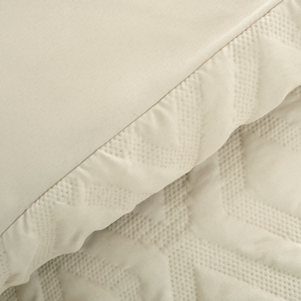 image 1 of Jacob Geo Soft Touch Duvet Cover Set | Cream | Natural | Single