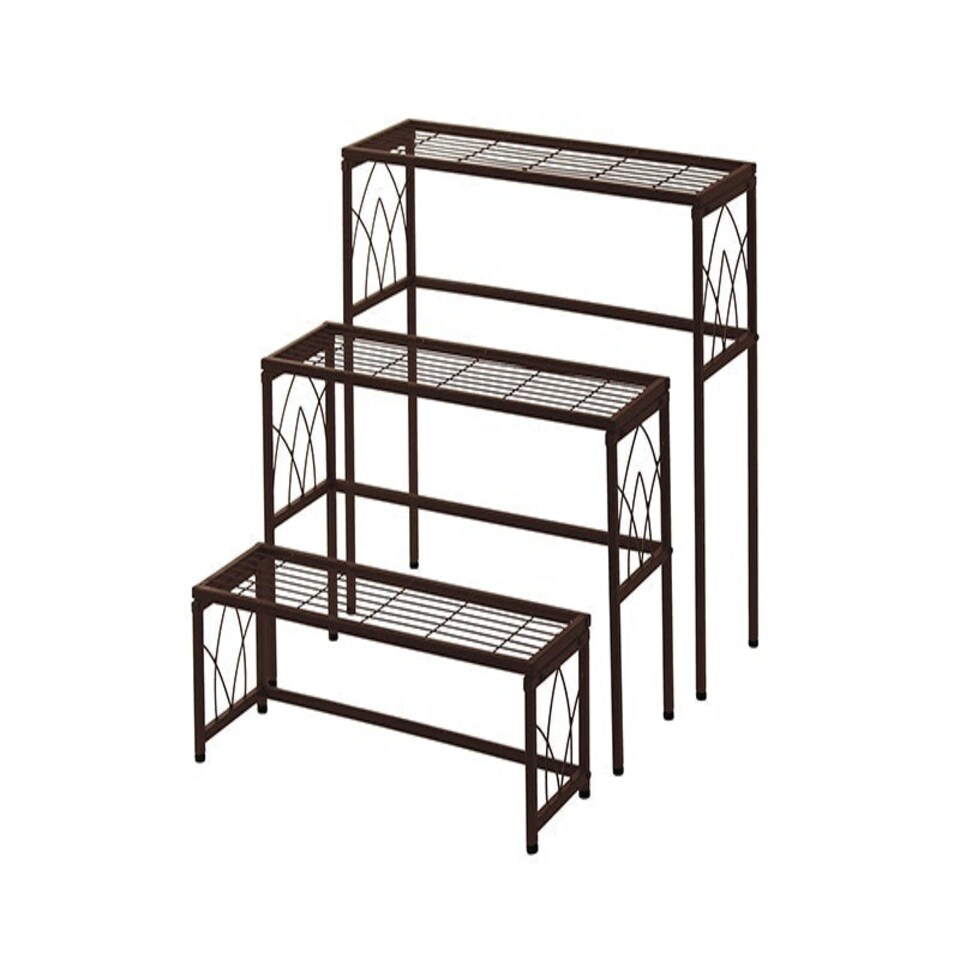 image 1 of Nesting Plant Stands Brown Brown