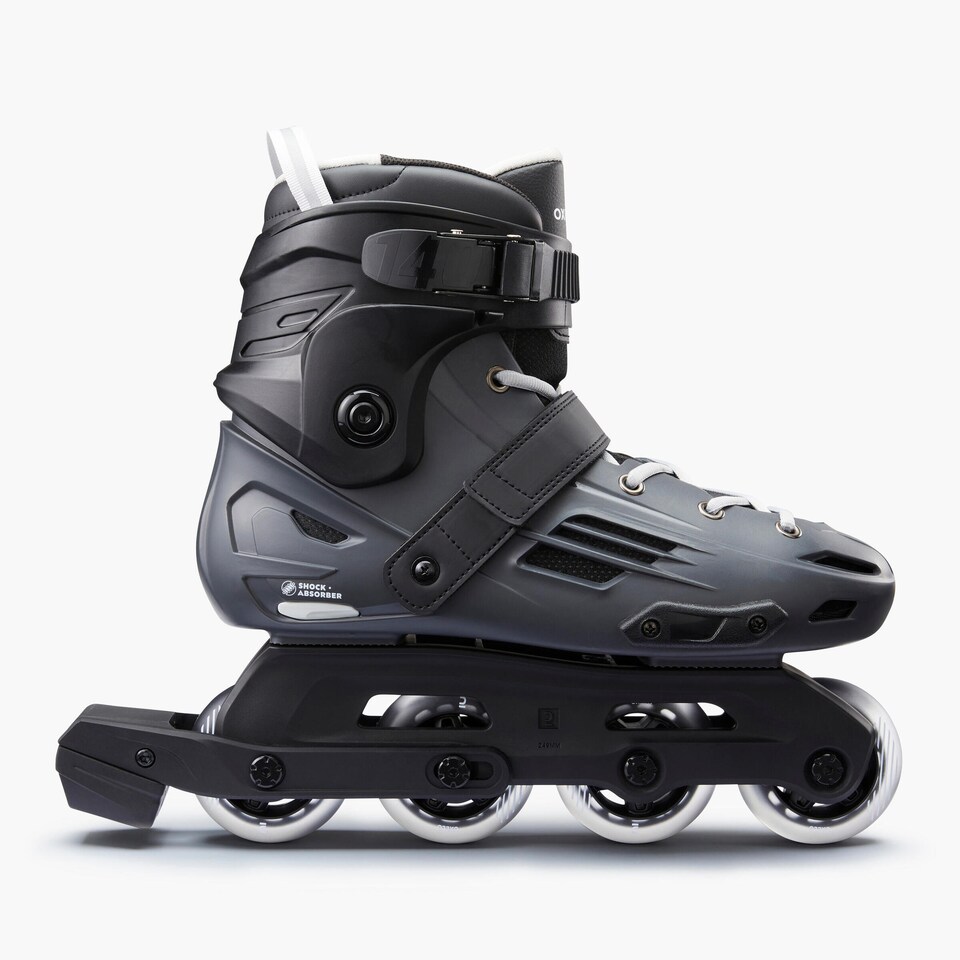 image 1 of Decathlon Adult Inline Skates MF140 Hard Shell - Grey