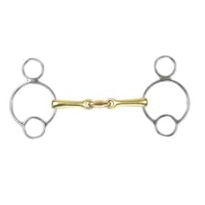 Shires Brass Lozenge Horse Universal Bit - Brass - 5in