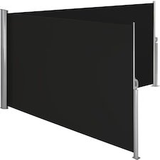Double-sided retractable awning and privacy screen | Black | black | 1