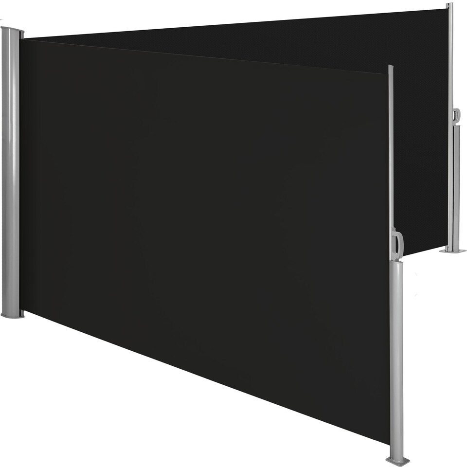 image 1 of Double-sided retractable awning and privacy screen | Black | black | 1