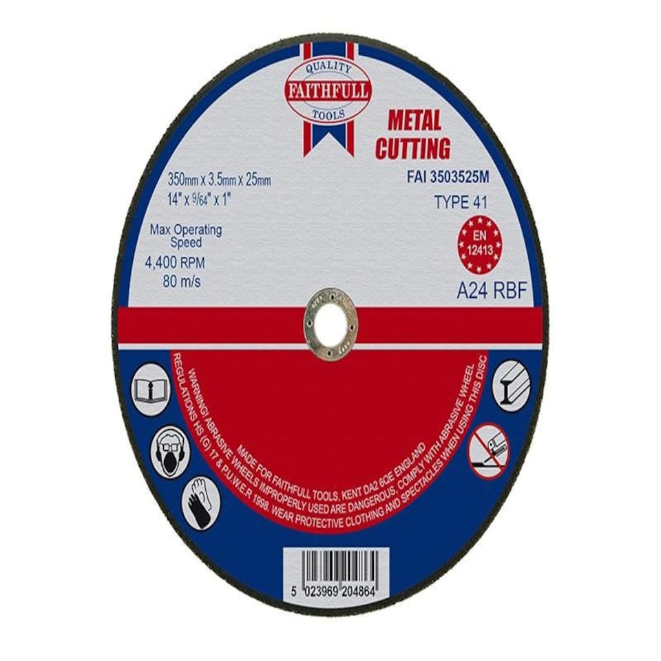 Faithfull Metal Cut Off Disc 355 X 3.5 X 25.4Mm