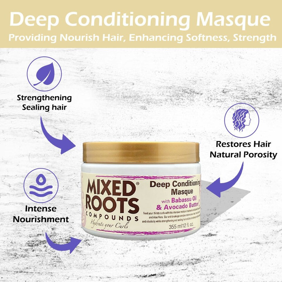 image 1 of Mixed Roots Compounds Deep Conditioning Masque 355ml Babassu & Avocado Butter