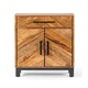 image 2 of Parquet Tall Slim Sideboard - Mango Wood/Iron - L30 x W54 x H90 cm - PP Finish Brown