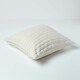 image 3 of Homescapes Cotton Cable Knit Natural Cushion Cover - 45 x 45 cm | Cream | Natural | 45 x 45 cm
