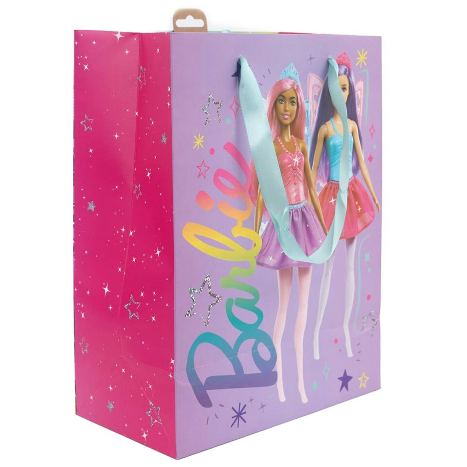 image 1 of Barbie Star Gift Bag - Multicoloured - 33cm x 26cm Multi