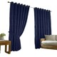 image 3 of Tivoli Fully Lined Eyelet Curtains - Navy - 229x229cm