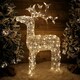 image 2 of 116cm Soft Acrylic Flashing LED Reindeer Christmas Decoration with Timer in Warm White