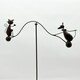 image 1 of 51" Cat and Mouse Garden Weathervanes Spinner - Metal - L80 x W80 x H130 cm