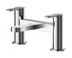 image 1 of Balterley Round Modern Bathroom Lever Handle Deck Mounted Bath Filler Tap | Silver | Chrome | 1