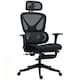image 1 of HOMCOM Executive Office Chair, Recliner Computer Chair with Footrest, Black 