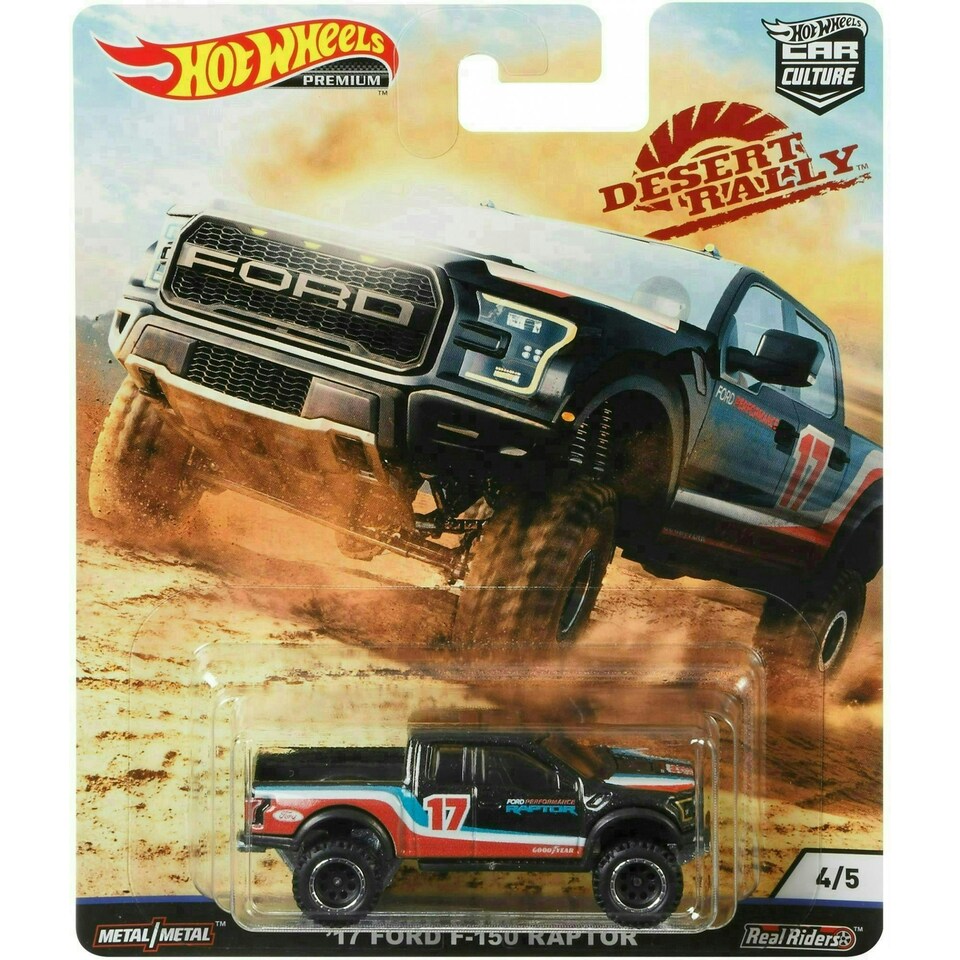 image 1 of Hot Wheels Premium Car Culture '17 Ford F-150 Raptor 1:64 Scale Die-Cast Vehicle