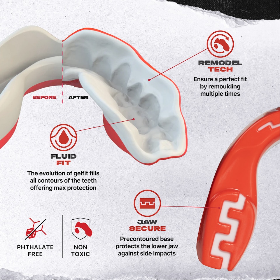image 1 of SAFEJAWZ Extro Sports Mouth Guard Viper Adult/Junior