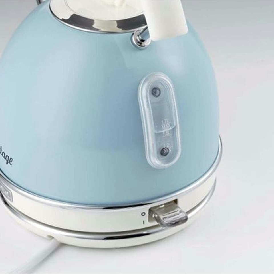 image 1 of Ariete 2877/05 Vintage Retro Dome Kettle, 1.7 Litre Capacity, Blue