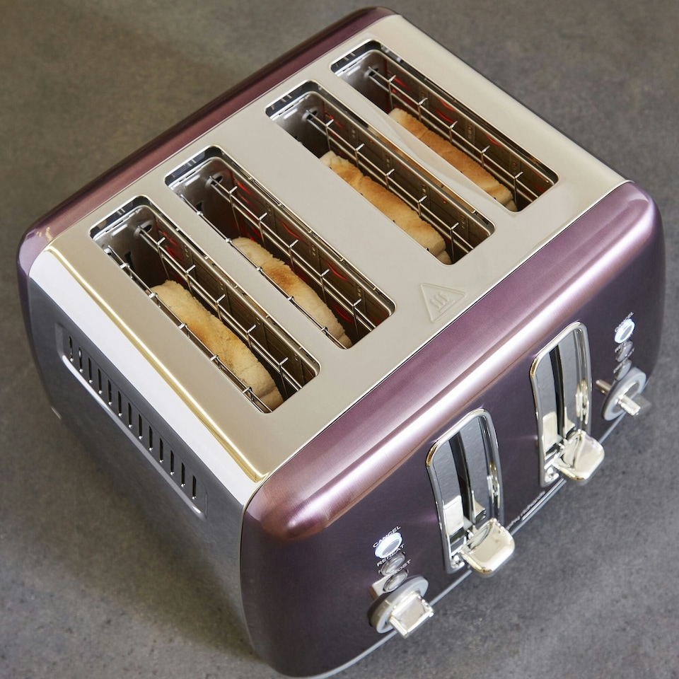 image 1 of Morphy Richards Accents 4-Slice Toaster Metallic Purple | Purple