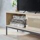 image 4 of Spinningfield Wood Effect Rattan TV Unit For TV's up to 55" Brown