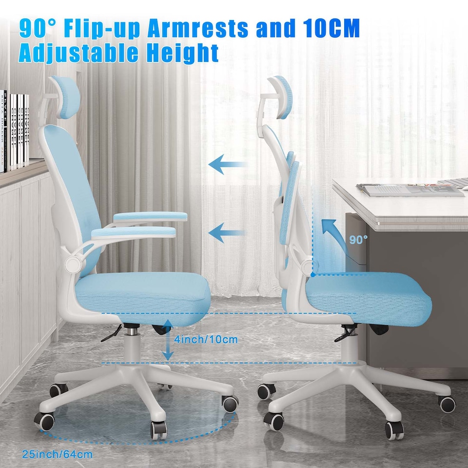 image 1 of Rattantree Ergonomic Office Chair With Headrest & Lumbar Support