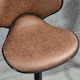 image 6 of HOMCOM Bar Stool Set of 2 Microfiber Cloth Adjustable Armless Chairs Brown