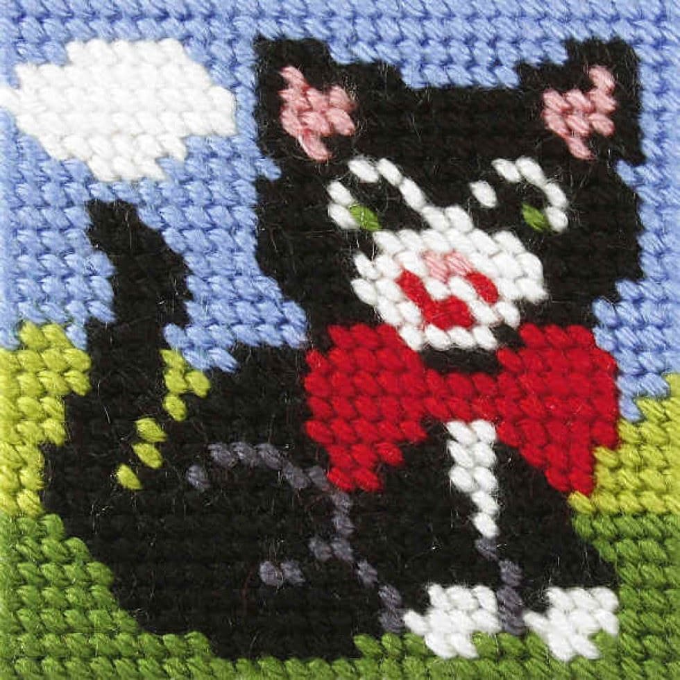 Orchidea EMB KIT KITTEN - Needlepoint Kit: My First Embroidery: Mini: Kitten