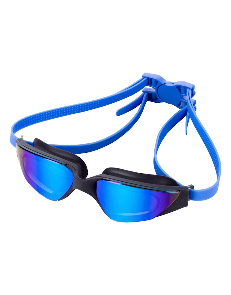 image 1 of Fashy Splash II Mirrored Adult Swim Goggles - Blue/Black