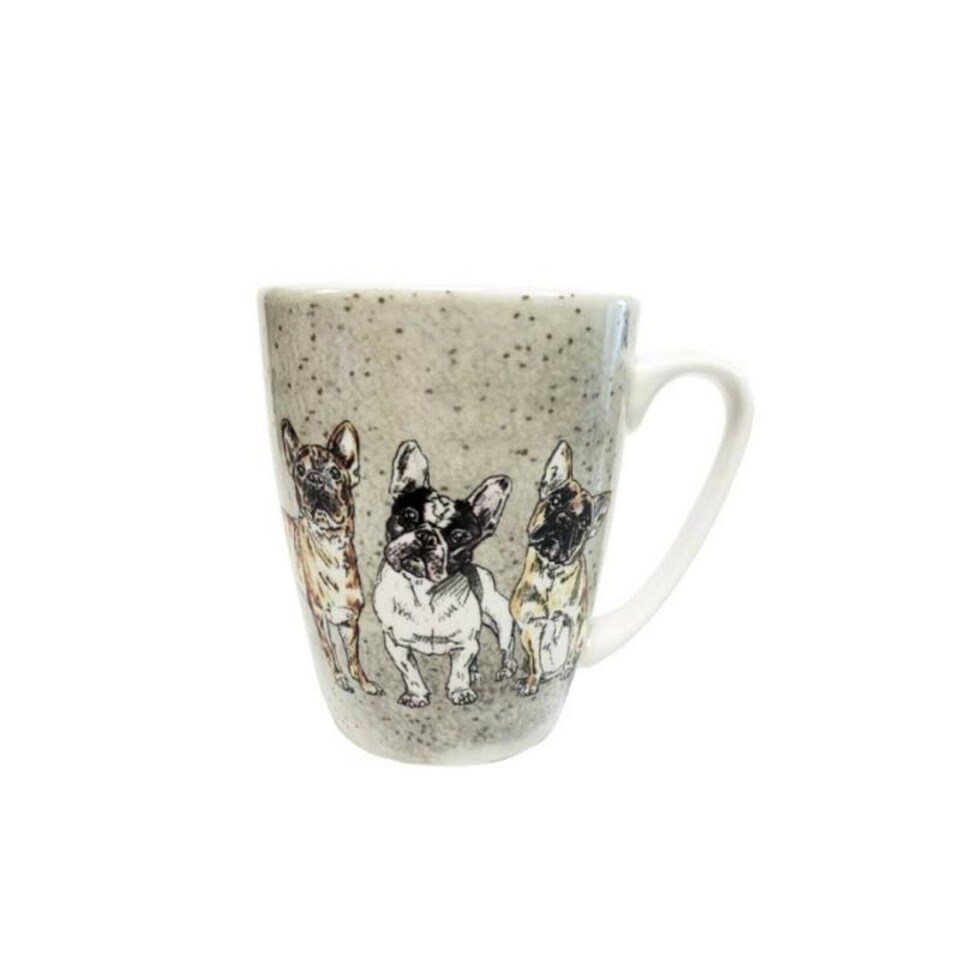 Churchill China Couture Companions China Mug Dog Frenchie 400ml Grey