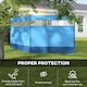 image 3 of Outsunny Camping Windbreaks with Clear Windows and Carry Bag, 440 x 140cm, Blue