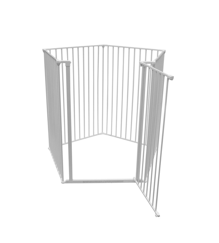 image 1 of Bettacare Extra Tall Pet Pen, Pentagon, White, 105cm High, 5 Panels, 1x72cm Door Panel and 4x72cm Side Panels, Dog Pen for Pets | White | Not provided | 1