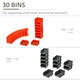 image 10 of DURHAND 30 Cubbie On-Wall Storage Board Tool Screw Organiser Garage w/ Screw Kit