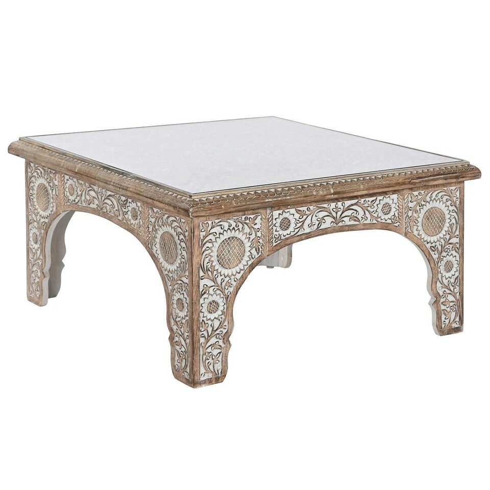 image 1 of Centre Table DKD Home Decor 81 x 81 x 45 cm Crystal Aluminium Mango wood N/A