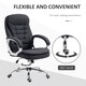 image 6 of HOMCOM Office Chair Computer Chair Executive Office Chair with Height Adjustable, Comfortable Desk Chair for Home Office Fabric Black