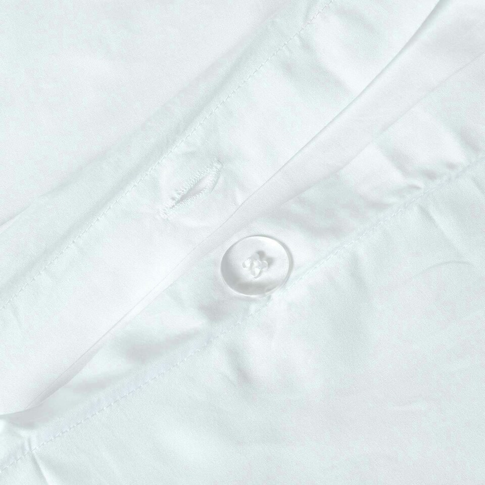 image 1 of Homescapes White Cotton Cot Bed Duvet Cover Set - 200 Thread Count
