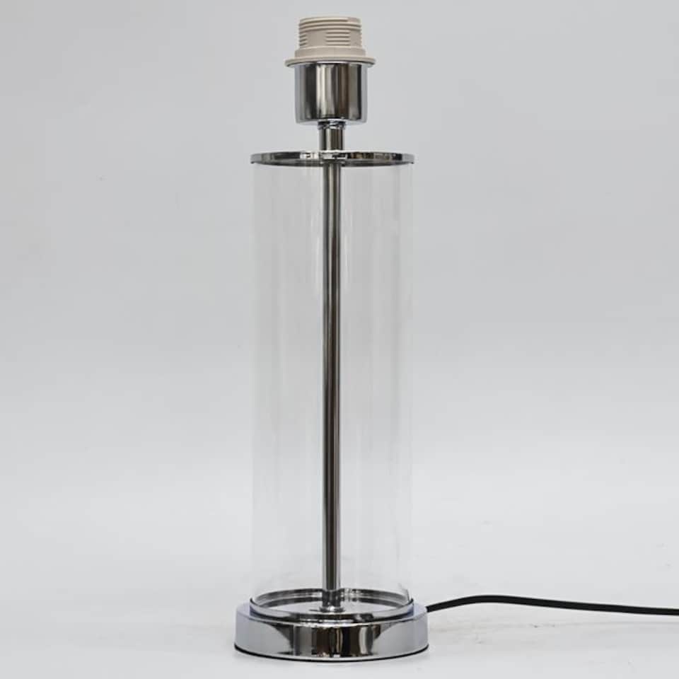 image 1 of Aura - Chrome Table Lamp with Pink Velvet Flamingo Shade | Chrome | Pink | Large | 1