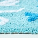 image 3 of Homescapes Blue Damask Cotton Bath Mat
