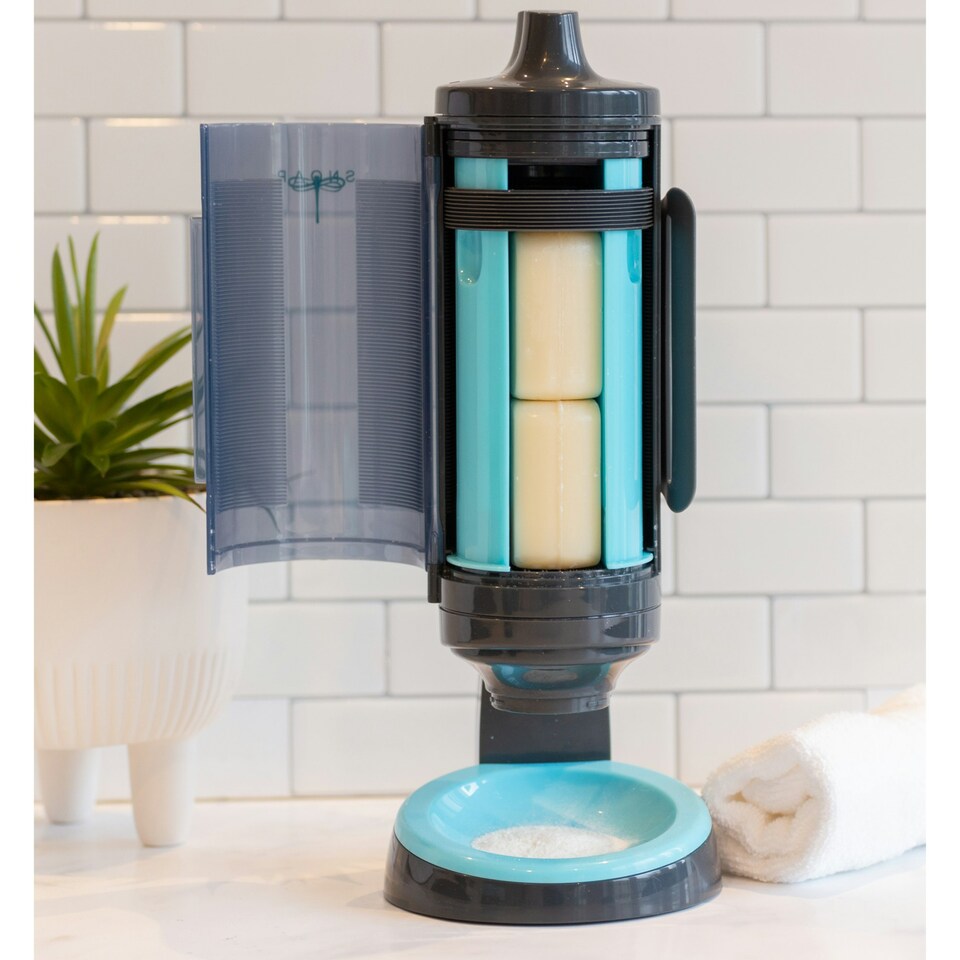 image 1 of SNOAP Dispenser (Anthracite Grey) with Counter Stand and 2 Soaps
