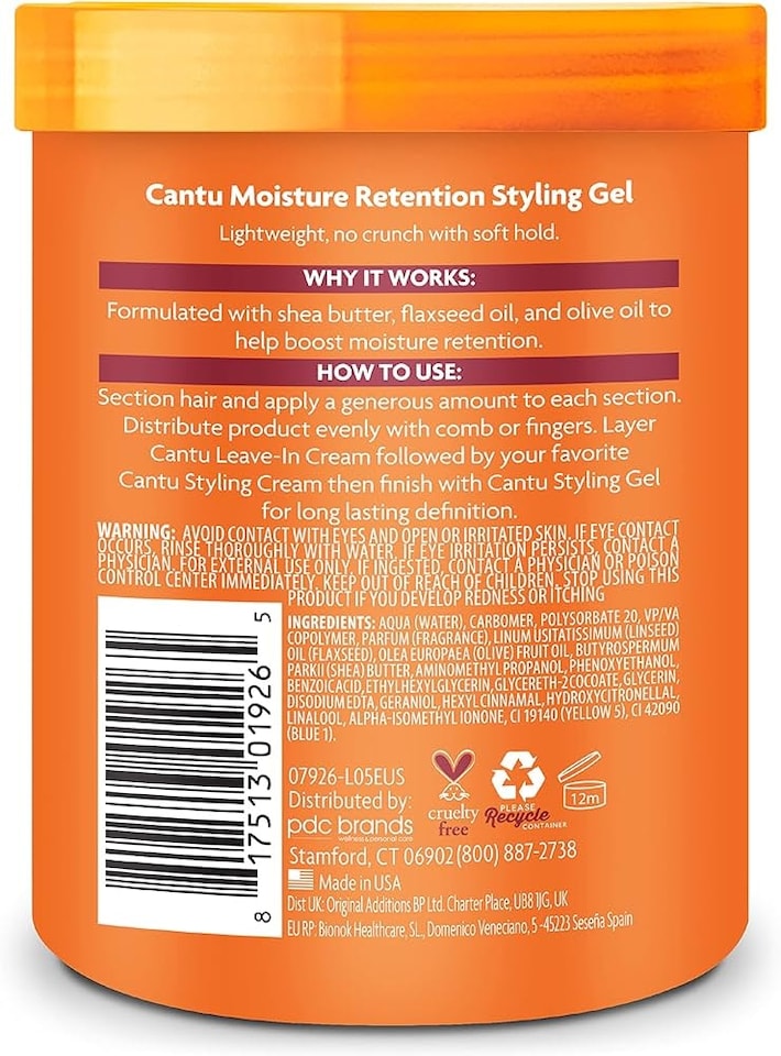 image 1 of Cantu Shea Butter Moisture Retention Styling Gel With Flaxseed & Olive Oil 524g