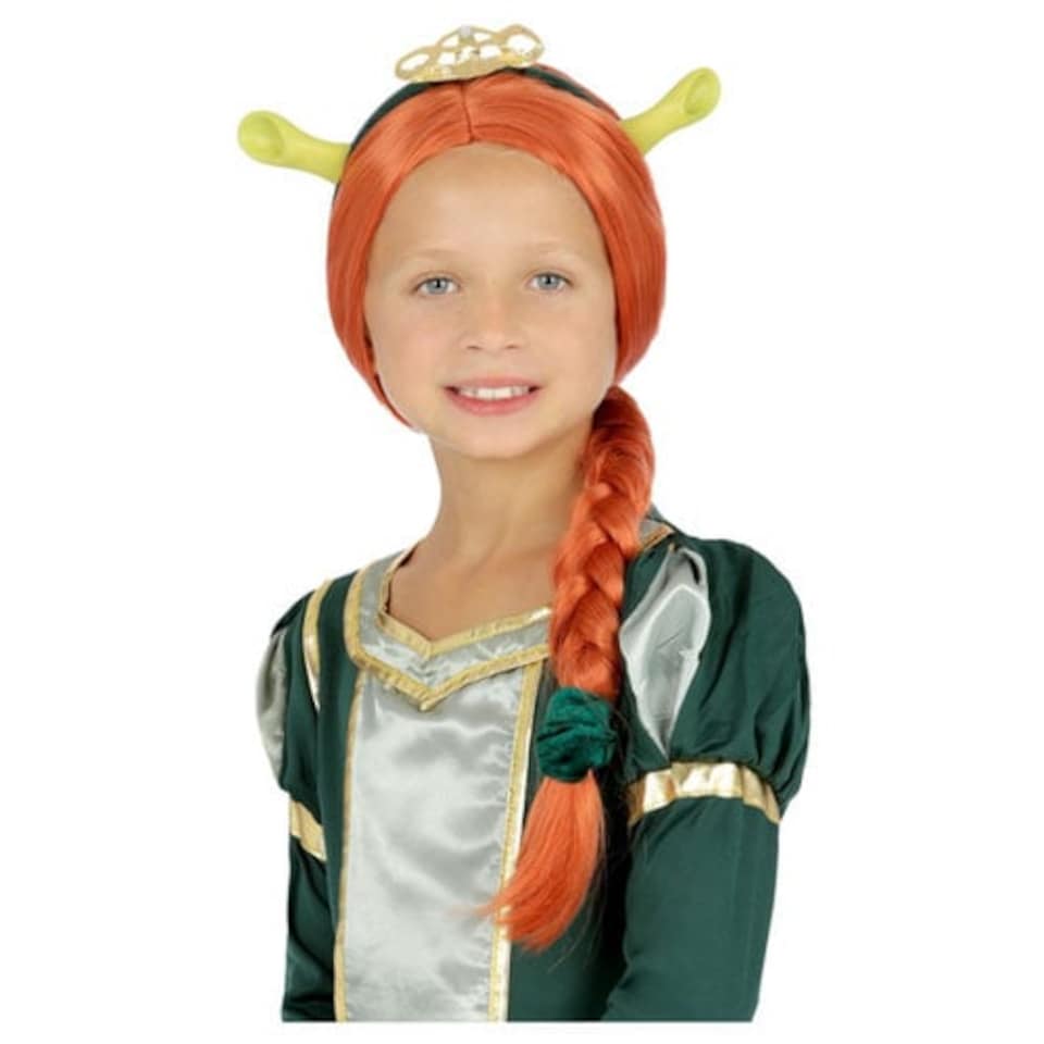 Princess Fiona Shrek Girls Plaited Ginger Hair Wig