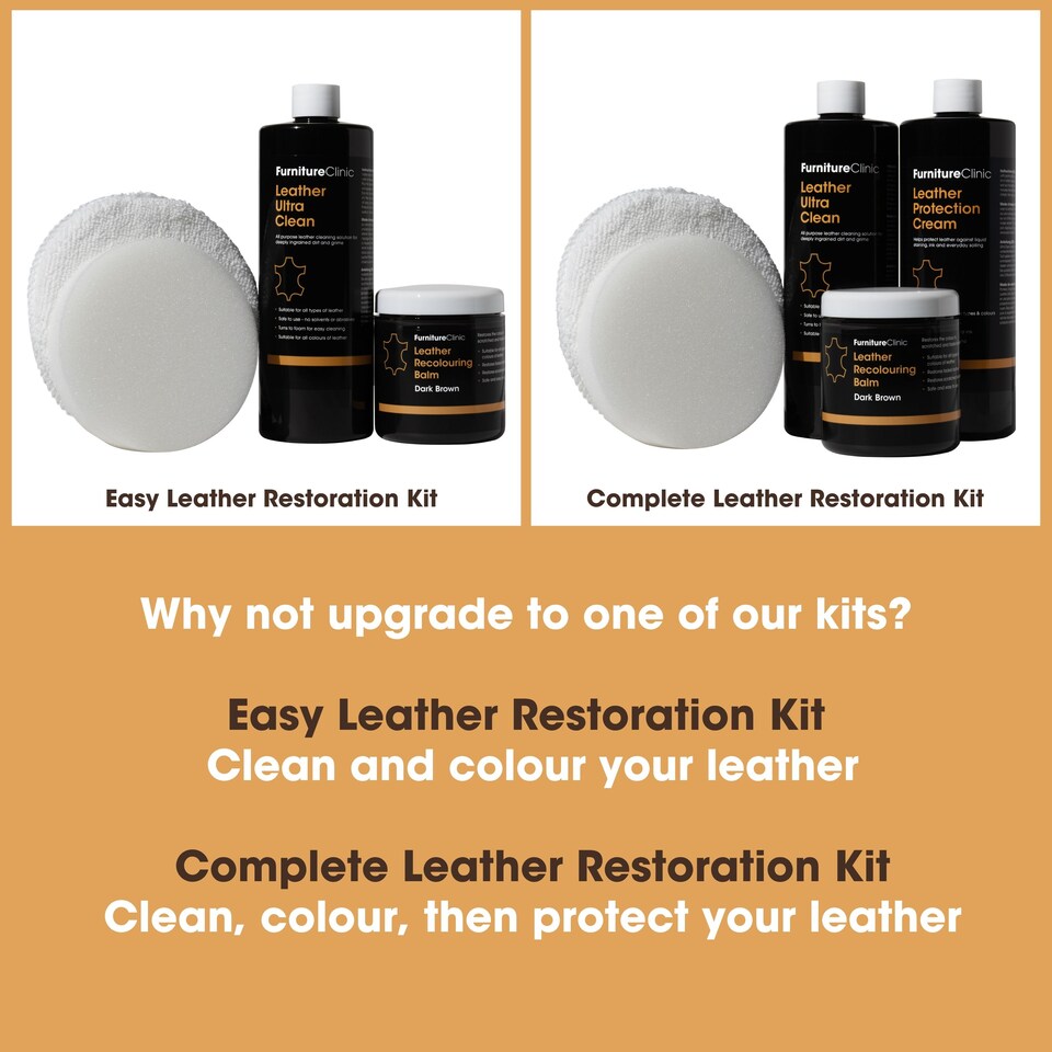 image 1 of Furniture Clinic Leather Recolouring Balm (Light Grey) - Colour Restorer for Sofas, Chairs, Car Seats & More - Covers Scratches, Scuffs & Fading - 16 Shades Available