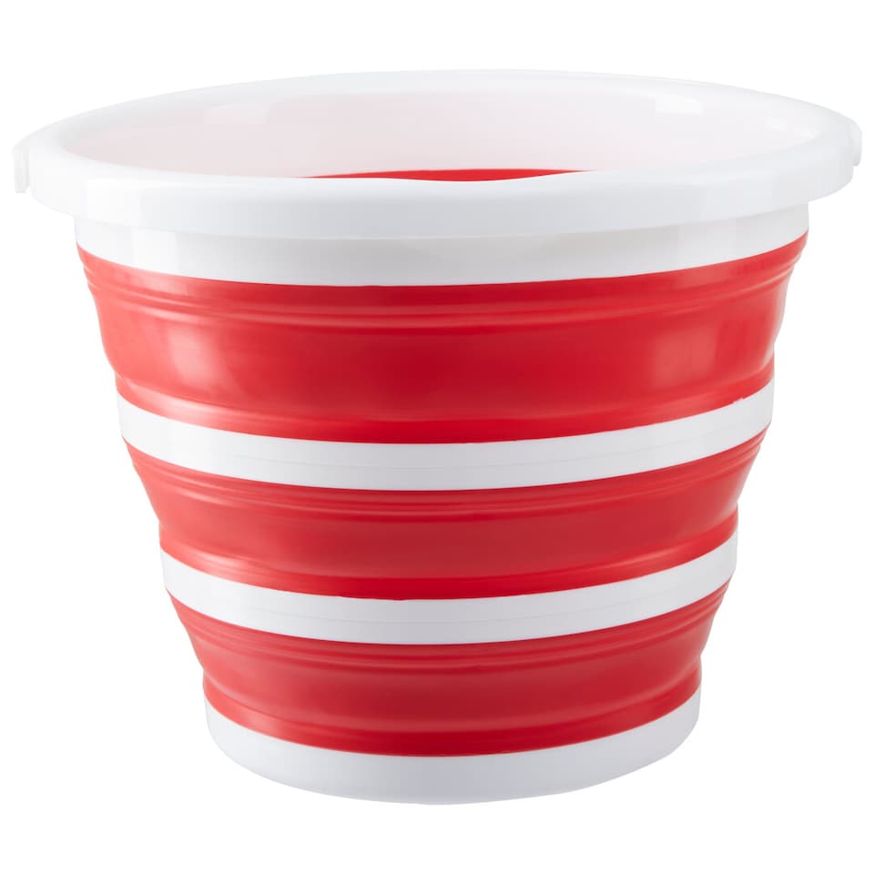 image 1 of Averill Red White Collapsible Bucket