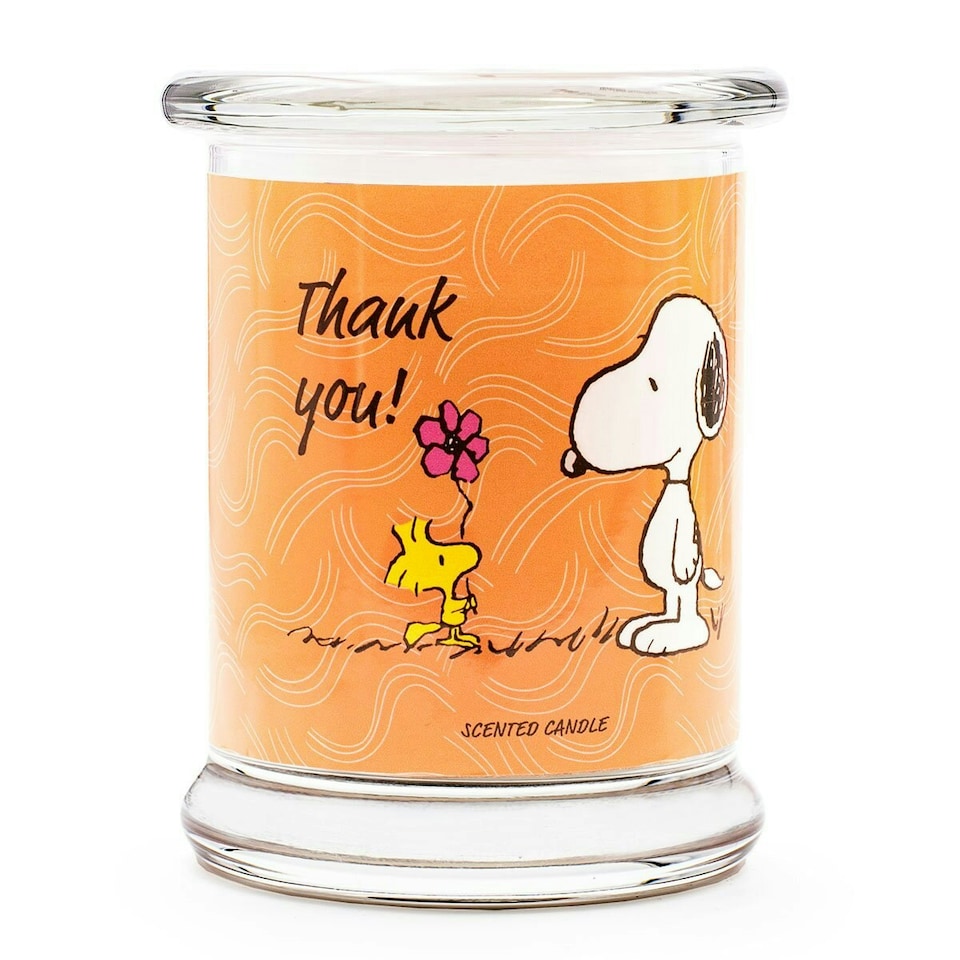 Peanuts Scented Candle Thank You - 250g White