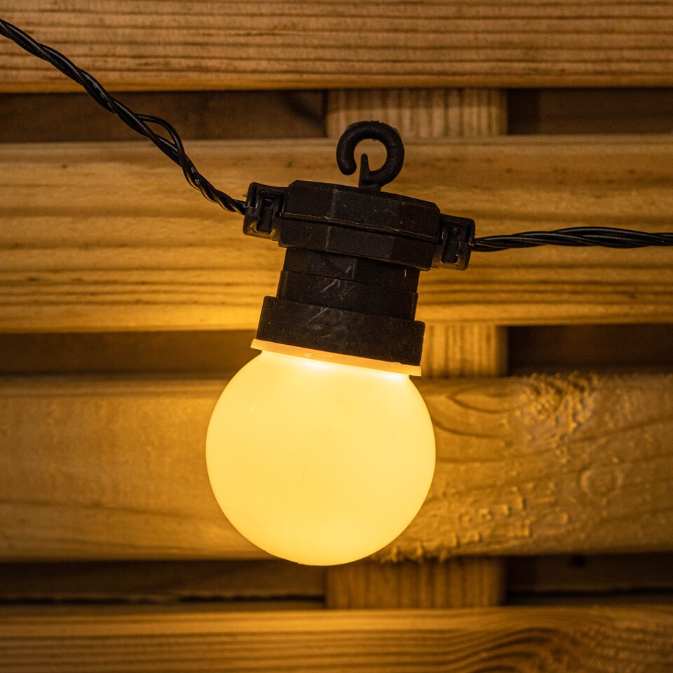 image 1 of Set of 20 Indoor Outdoor Connectable Party Festoon Lights with Warm White LEDs