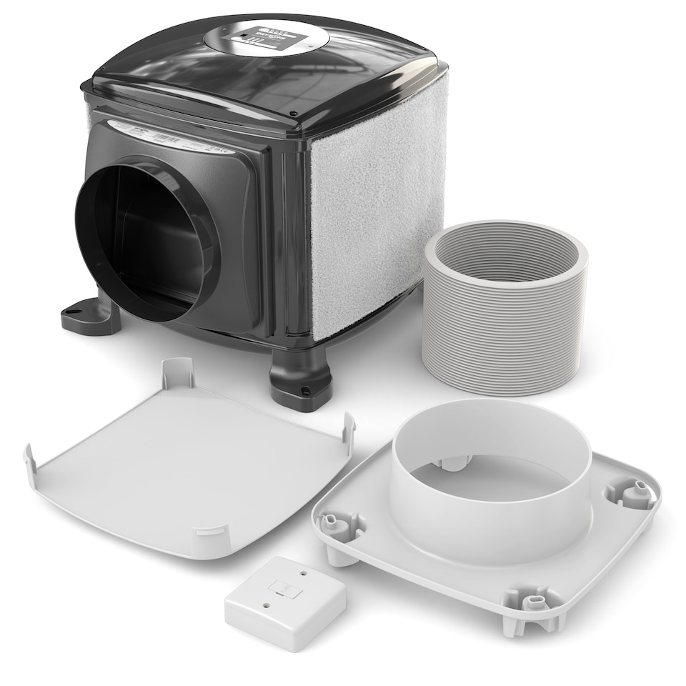 Dryzone Active Ventilation Bundle, Loft Cube PIV Unit with Heater, dMEV ...