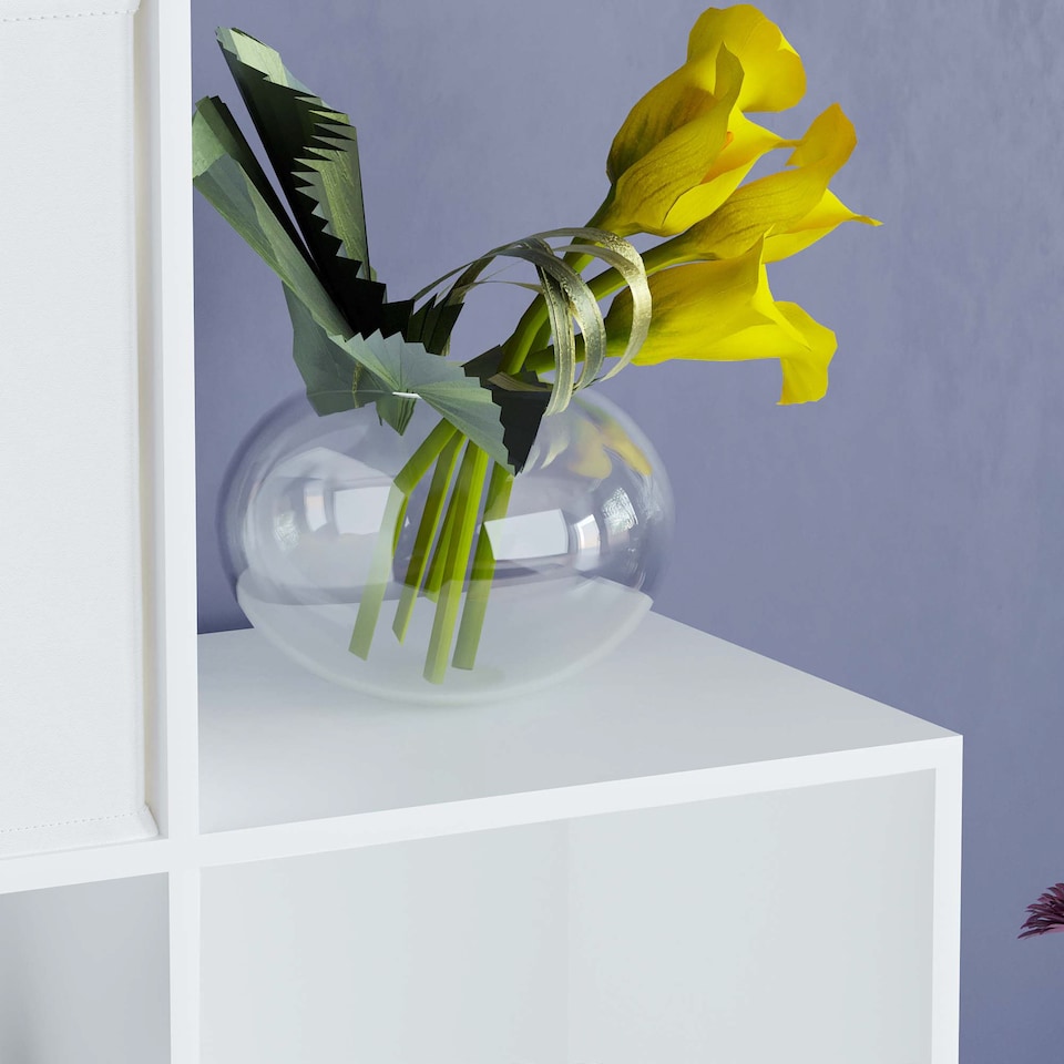 image 1 of Vida Designs Durham 6 Cube Storage Unit, White & Set of 3 White Cube Storage Baskets