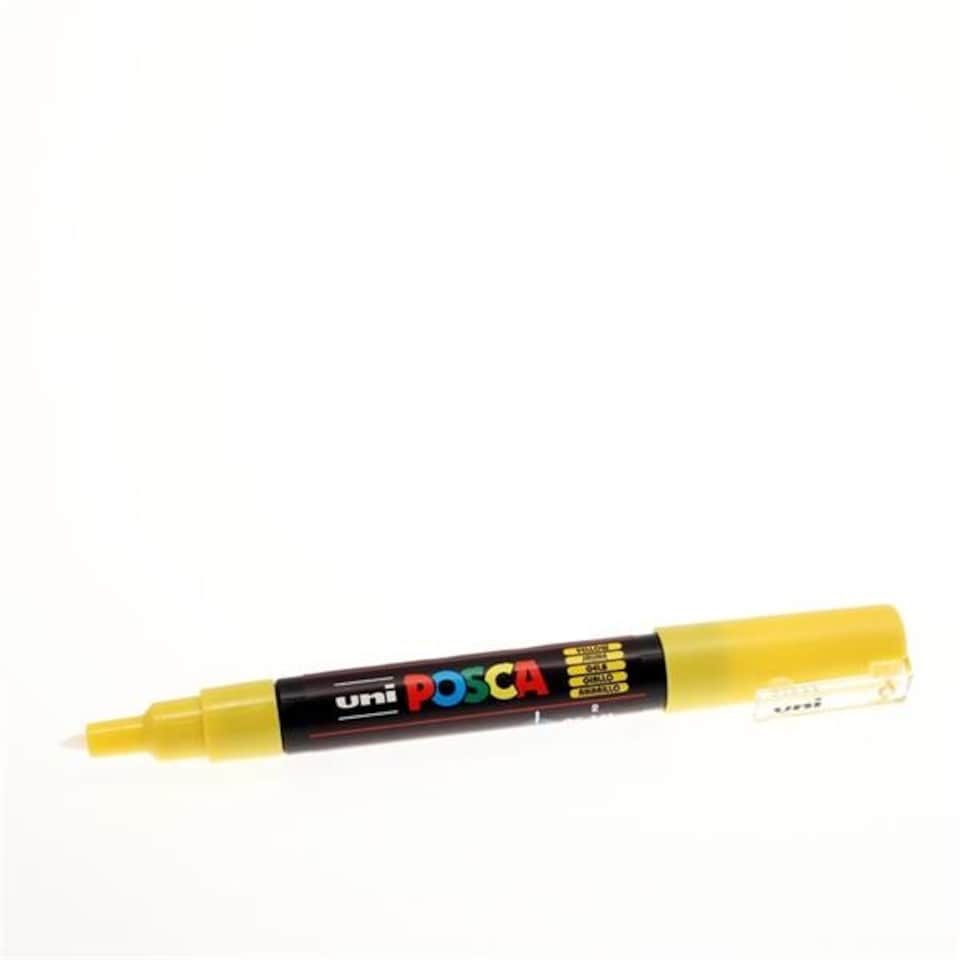 image 1 of Yellow Uni Posca PC-1M 0.7mm Bullet Tip Permanent Marker Pen